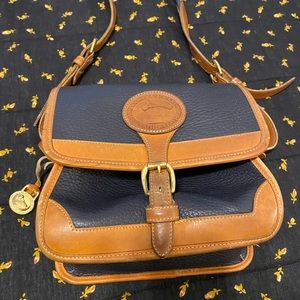 Dooney& Bourke Vintage Leather Trim Crossbody Bag